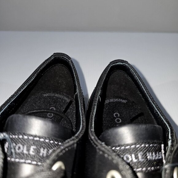 NEW Cole Haan Midland Oxford PlainToe Black Leather Water Resistant Mens Size 9 - Picture 6 of 14